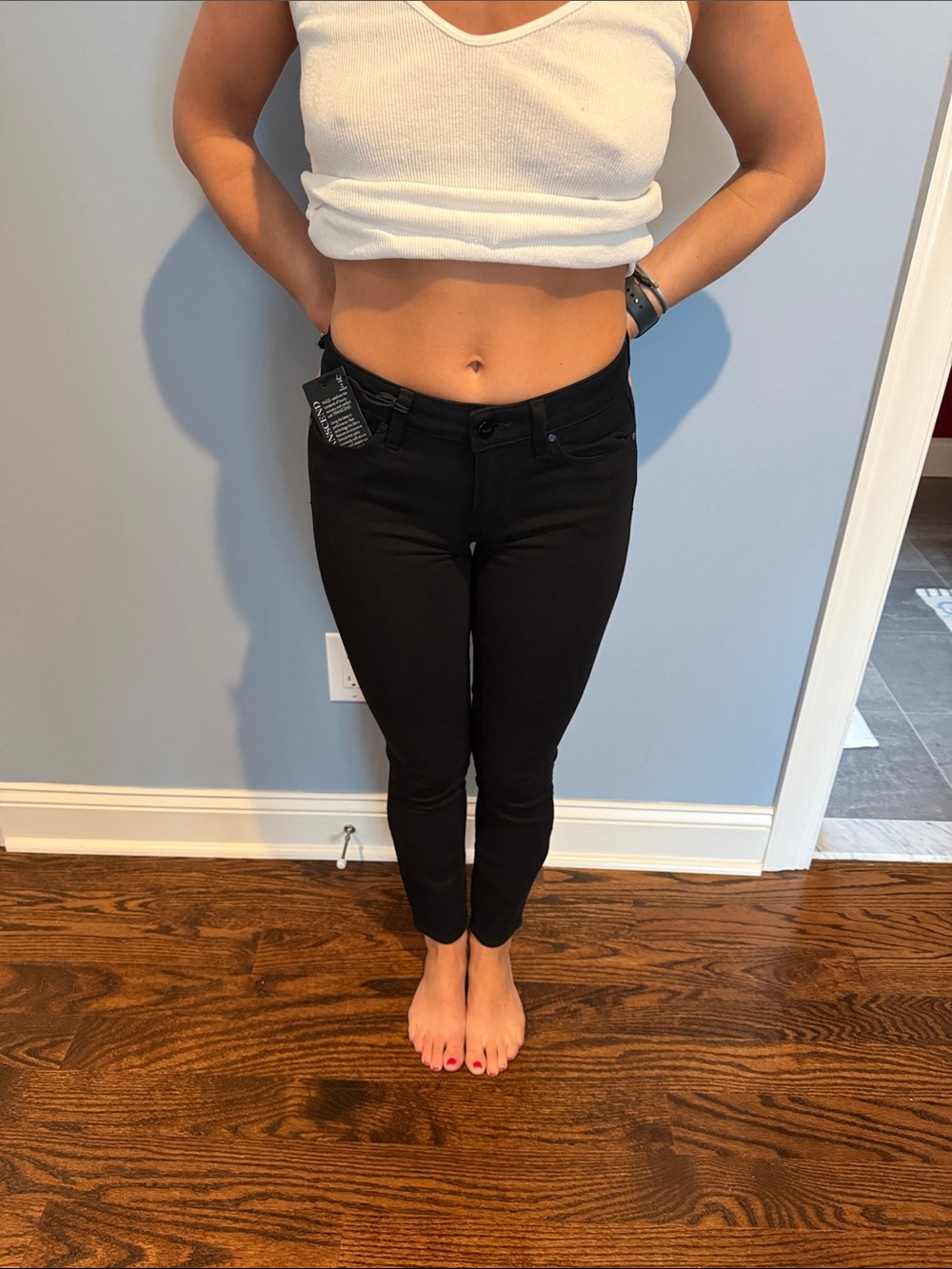 PAIGE Black Verdugo crop Jeans